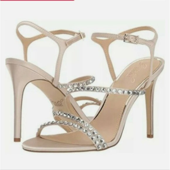 Jewel by Badgley Mischka Marimba Satin Sandal - Picture 4 of 7